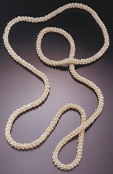 "Natalie" 45" pearl rope necklace
