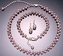 2 strand Choker, bracelet and earrings